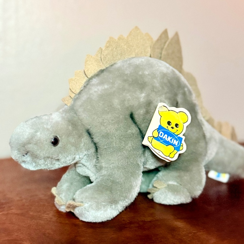 1986 Dakin Nature Babies Stegosaurus Plush With Original Tag 10 Inch